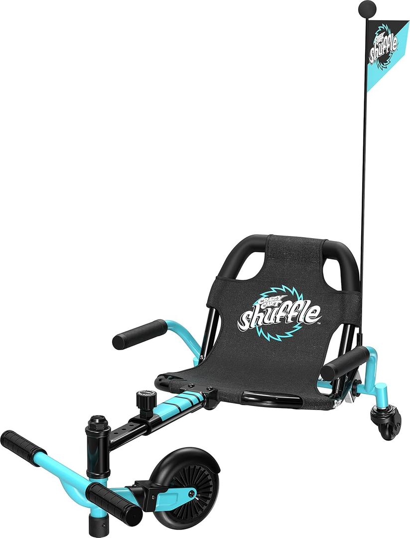 Crazy Cart Shuffle by Razor  Kid-Powered Drifting Go-Kart for Ages 4+, Crazy Cart Drift Bar Technology, Adjustable Frame with 5 Length Settings