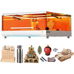 TOOCAA 10W Laser Engraver with Air Assist and 400mm Metal Honeycomb Panel, 22" x 22" Large Bed Size, 0.01mm Ultra-Precision Cutter, Beginner-Friendly, Enclosed Class 1 Safety Laser Engraver Cuter
