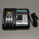 DC18RC 14.4V-18VLi-Ion Battery Charger Compatible with Makita DC18RC DC18RD DC18RA DC18SD DC18SF to Work with BL1830 BL1840 BL1850 BL1860 BL1840B BL1820 BL1815 BL1430 BL1450 Makita 18V Battery