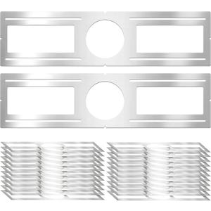 24-Pack New Construction Mounting Plate, 4Inch, LED Recessed Lighting Housing Kits, Flat Steel Rough-in Bracket Fixture for LED Light Bar, Shallow Recessed Lighting Housing Plate