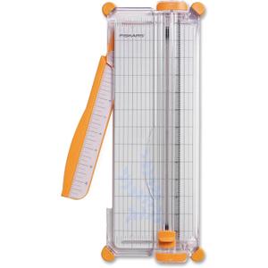 Fiskars SureCut Portable Paper Trimmer, 12 Inch Cut , Orange - 154450-1009