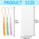 DSYIL 100 Set Blank Bookmarks with Colorful Tassels, White Cardstock Bookmarks Bulk, Craft Paper Book Marks for DIY Projects and Gifts Tags, 5.5 x 2 Inch
