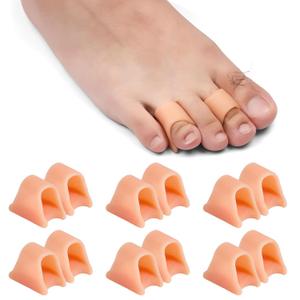 12pcs Hammer Toe Straightener, Toe Corrector Big Toe Straightener Corrector Toe Splint Hammer Toe Straightener Corrector for Claw Crooked Toes (S)