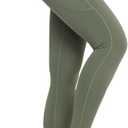 Womens Leggings High Waisted Lounge Legging 25" Inseam Gym Workout Leggings for Women Buttery Soft Yoga Pants (Green, L)