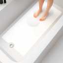 Anti Slip Non Skid Bathtub Mat, 2 Roll 16" x 40" White Bath Mat, Adhesive Vinyl Peel and Stick Bath Shower Mat, Pack of 2 Safety Mat with Drain Cut-Out, Bathtub Sticker for Shower Floor Boat Wet Areas