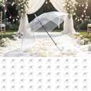 50 Pcs Clear Umbrella Wedding,Clear Wedding Umbrellas Guests Bulk for Rain