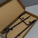 EXCMARK 2 Pack Shepherd Hook 48 inch 1/2 inch Thick Use at Weddings, Hanging Solar Lights, Lanterns, Bird Feeders, Metal Hanger Hook. (Black, 48 inch) U.S. Patent.