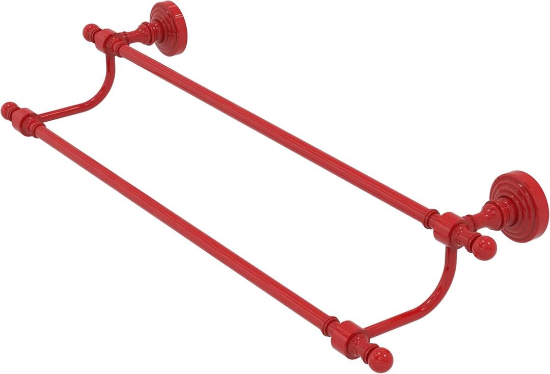 Allied Brass RW-72/36-FER Retro Wave Collection 36" Double Towel Bar, Fire Engine Red (36", Fire Engine Red)