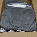 Bedsure Heated Blanket Throw Blanket - Fast Heating Electric Blanket, Soft Flannel Heated Throw with 4 Time Settings, 6 Heating Settings, Warm Gifts for Grandma & Grandpa & Seniors (50"x60", Grey)