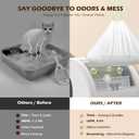 Automatic Cat Litter Box Liners Bags, Self-Cleaning Kitty Litter Liners Bags Compatible with MeoWant-SC01 & MeoWant-SC02, Heavy-Duty Thick Drawstring Replacement Liner Bag 18" x 12.6" (120 PCS)