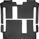 SMARTLINER Floor Mats 3 Row Liner Set & Cargo Liner Behind The 3rd Row Compatible with 2021-2025 Toyota Sienna