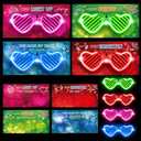 SpringFlower Valentines Day Cards, Valentines Greeting Card with Light Up Glasses,Classroom Valentines Exchange Gifts Valentines Party Favors School Classroom Valentine's Prizes