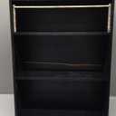 VASAGLE Custos Collection - Bookshelf, 3-Tier Bookcase, Book Shelf, Open Storage Shelf, 9.4 x 23.6 x 32 Inches, for Living Room, Home Office, Dinning Room, Ebony Black ULBC163T56