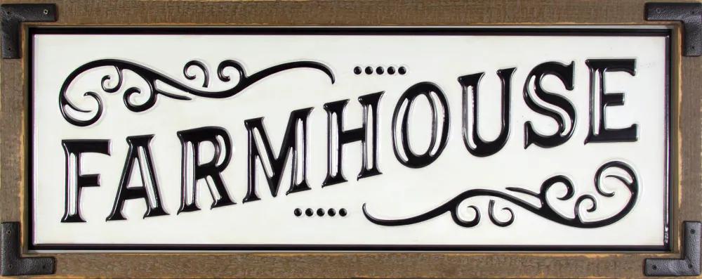 Patton Framed Metal Farmhouse Sign, 11 x 28 in