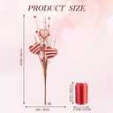 2 x DN DECONATION 6Pcs Valentine's Picks, Valentine Floral Picks Heart Stems with with Red Pink White Berries, Valentines Day Artificial Flowers Arrangement for Valentines Wedding Centerpiece Home Decor