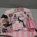 Travel Luggage Cover Suitcase Protector Storage Fits 18-21 Inch Luggage Flower Patterned Travel with Pocket Elastic Anti-scratch Suitcase Cover S (Girl-5)