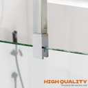 Shower Door Rod, 18 1/5"(462mm)-31 7/10"(805mm) Length Stainless Steel Ceiling-to-Glass Support Bar, for 5/16"(8mm) to 3/8"(10mm) Thick Frameless Glass Door, Chrome Bracket
