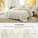 Bedsure Oversized King Comforter Set, Ivory Soft Prewashed Bedding for All Seasons, 3 Pieces GentleSoft Bed Set, 1 Lightweight Comforter (120"x98") and 2 Pillowcases (20"x36")