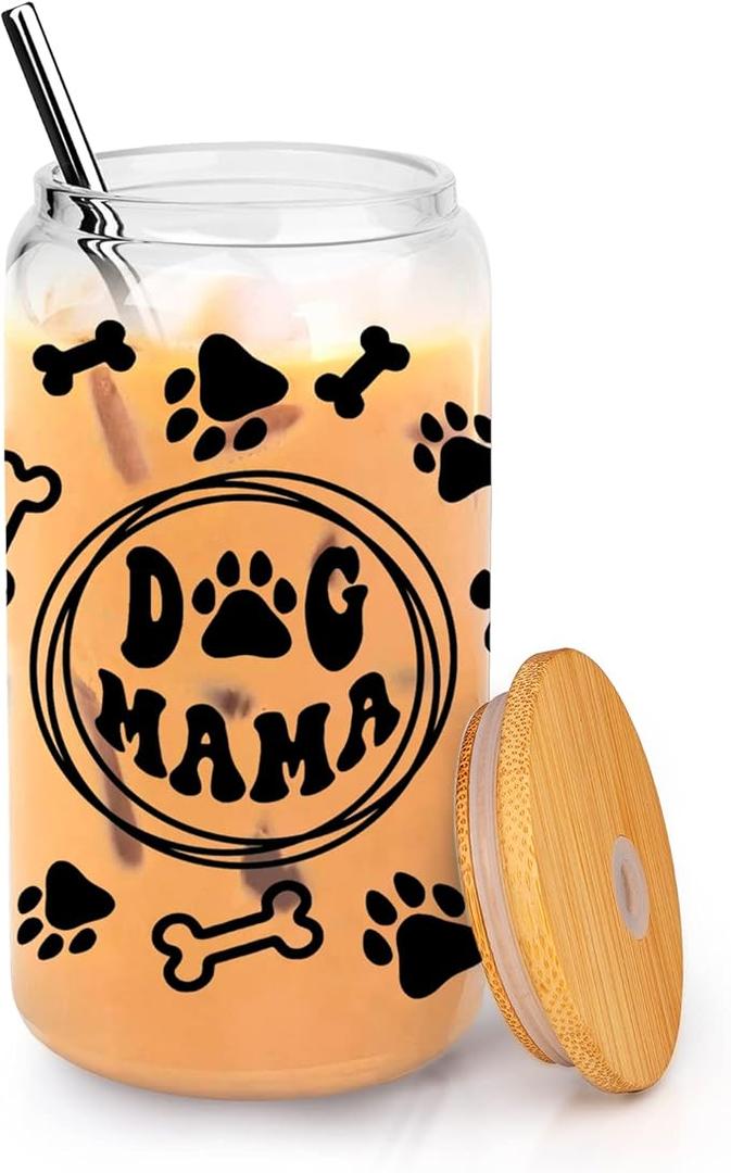 Dog Mama Sipper Glass, 16oz