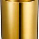 Golden 304 Stainless Steel Mirror-Polished Round Pen Holder  Nordic Style Pencil Cup & Makeup Brush Organizer for Office, Home, Kitchen, Bathroom, and Vanity