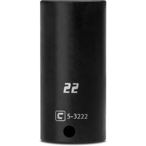 Capri Tools Deep Impact Socket, 3/8-Inch Drive, 6-Point, Metric (22 mm)