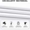 DONREN Pure White Kitchen Short Curtain Panels 45 inch Length, 50% Light Blocking Thermal Insulated Curtains for Dining Room Short Window (Set of 2, W 42 inches x L 45 inches)