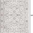 Area Rugs 8x10 for Living Room - Washable Soft Large Vintage Rug Non-Slip Stain Resistant Traditional Stain Resistant Indoor Floor Low Pile Carpet for Bedroom Dining Room or Home Office - White