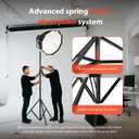Heavy Duty Light Stand 118"/10ft/300 cm: LEORFI Photography Light Stands Tripod - Aluminum Spring Loaded Lighting Stand - with 1/4" Screw for Studio - Live Streaming Ring Light Softbox Reflectors