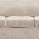 FantasDecor 4 Piece Sofa Velvet Couch Covers for 3 Cushion Stretch Slipcover with Individual Seat Cushion Elastic Furniture Protector for Pets, Machine Washable (Large Sofa, French Oak)