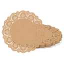 WYTAOHZL 120 Pieces Lace Paper Doilies for Tables 12 Inch Round Brown Paper Doilies for Food Cakes Desserts