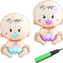 2 Pcs Gender Reveal Balloons Set (Boy & Girl) - 17.7" x 26.8" Foil Balloon for Gender Reveal Party Decorations,Baby Showers, and Photography, Pregnancy Announcement