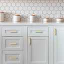 Amerdeco 10 Pack Brushed Gold Cabinet Pulls 5 Inch(128mm) Hole Center Kitchen Cabient Hardware Gold Cabinet Handles Drawer Pulls ZH0013