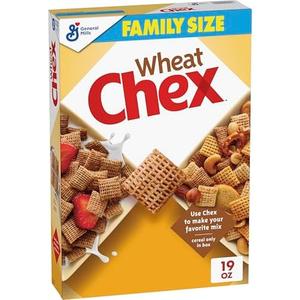 Pack Of 2 Wheat Chex Breakfast Cereal, Homemade Chex Mix Ingredient, Family Size, 19 oz