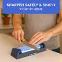 Sharp Pebble Complete Whetstone Knife Sharpening System 1000/6000 Grit Wet Stone Sharpener Kit with Built-In Angle Guides (15/17/20/22) Beginner-Friendly