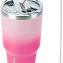 BJPKPK 30 oz Tumbler With Lid And Straw, Travel Coffee Mug,Cherry Blossom