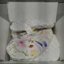 Infant Car Seat Insert, Car Seat Head Support Baby Girls Boys, Soft & Reversible Newborn Carseat Insert Cushion with 2 Strap Covers, for Stroller, Swing, Bouncer (White Wildflowers) (Watercolor Floral)