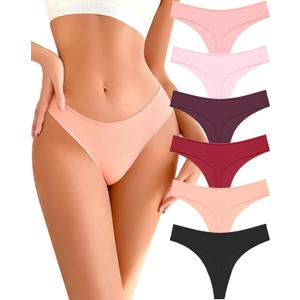 READY TO LOVE Cotton Underwear for Women Pack Breathable Thongs for Women Sexy Stretch Soft Womens Panties Thong XS-XL