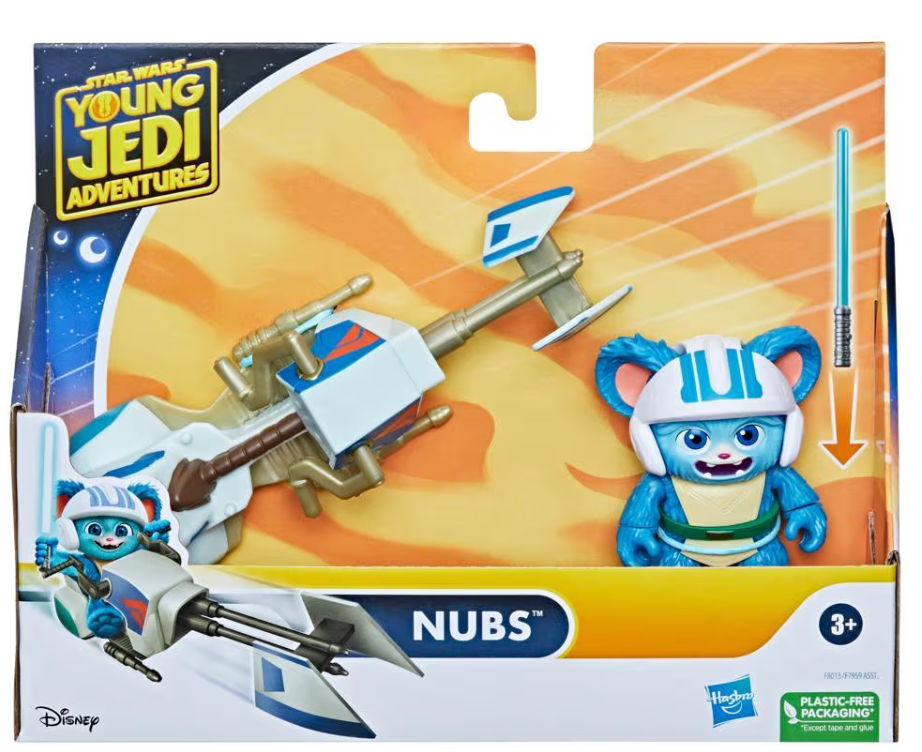 Star Wars Young Jedi Adventures Nubs With Speeder Bike Action Figure Disney