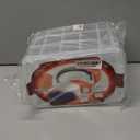 Kamay's 3-Tier Transparent Stackable Adjustable Compartment Slot Plastic Craft Storage Box Organizer Snap-lock Tray Container 3 Sizes 4 Candy Colors (Large 30 Compartment, White)