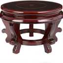 Chinese Display Stands Hand-Crafted Rosewood Oriental Vase Stand accessories Decor / Fish Bowl Stand (7 inches in diameter; 4.7 inches high)