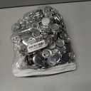 500 Sets 32mm/1.25 Inch Button Making Supplies - Round Badge Parts for Button Maker Machine Including Plastic Pin Back Cover, Metal Covers, Blank Paper and Clear Plastic Film