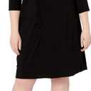 Star Vixen Women's Plus-Size Faux Wrap Dress (Black, XL)