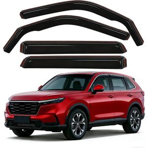 Durable in Channel Rain Guards Fit for 2023 2024 2025 2026 CRV Extra Accessories,Smoke Tinted Side Window Wind Deflectors,Vent Window Visors,Acrylic(4pcs Set)