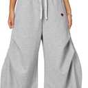 Aelfric Eden Wide Leg Sweatpants Womens Wrinkle Barrel Sweatpants Casual Athletic Baggy Lounge Pants, XS