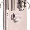 T3 Aire 360 Multi-Styler & Blowout System with Luxe Carrying Case, Rapid Drying Hair Dryer, Ceramic Curling Attachments, Oval Brush & Drying Concentrator | Blowouts & Long-Lasting Curls, Satin Blush/Gold