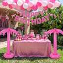 Hungdao 2 Pack Palm Tree Decoration, 67-Inch Hot Pink Inflatable Palm Trees Decor Hawaiian Lalu Party Decorations Blow Up Coconut Tree Beach Backdrop Favor for Luau Party Decoration