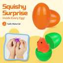 2 x 48Pcs Prefilled Easter Eggs with Animal Mochi Squishy Stress Relief , Kawaii Easter Basket Stuffers, Party Favors, Classroom Prizes (Multicolor 48Pcs)