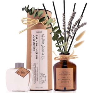 Reed Diffusers - Oil Sticks Diffuser Set with Real Dried Flowers - Reed Diffusers for Home, Bathroom & Office | Air Freshener Fragrance Sticks for Shelf Decor & Gifts by Le Petit Jardin & Co. (Lavender & Eucalyptus)