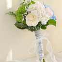 Artflower 4Pcs Real Touch Hydrangea Artificial Flowers, 22.5'' White Full Latex Faux Hydrangea Flowers for Home Floral Arrangements Wedding Bouquets Kitchen Table Centerpiece Decorations