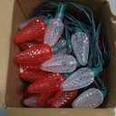 Wintergreen Lighting C7 OptiCore Commercial Red and Cool White Christmas Lights - LED Christmas String Lights, Outdoor Christmas Holiday Lights; Green Wire (50 Lights, 50 ft)